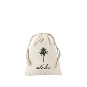 3"x5" Palm Tree Aloha Cursive Pouch