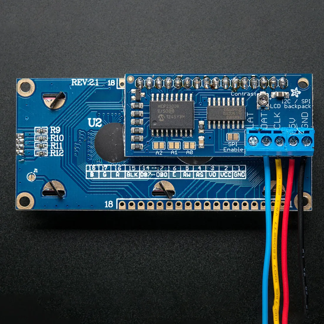 Adafruit I2C / SPI character LCD backpack
