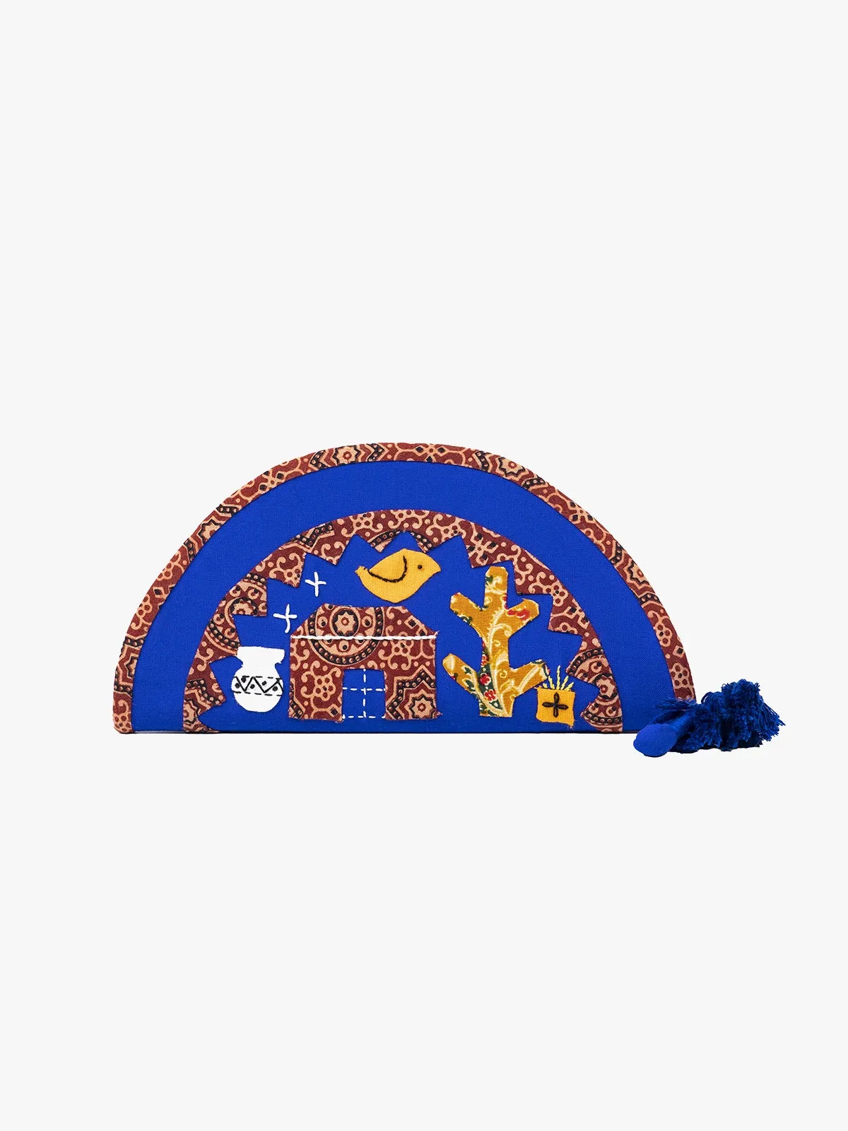 Applique Work Clutch Bag