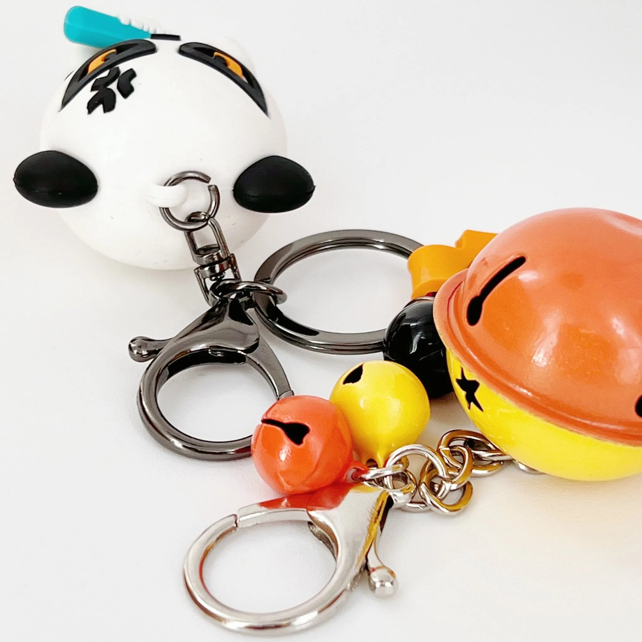 Cute Angry Panda Figure Keychain Pendant for Keys and Backpacks