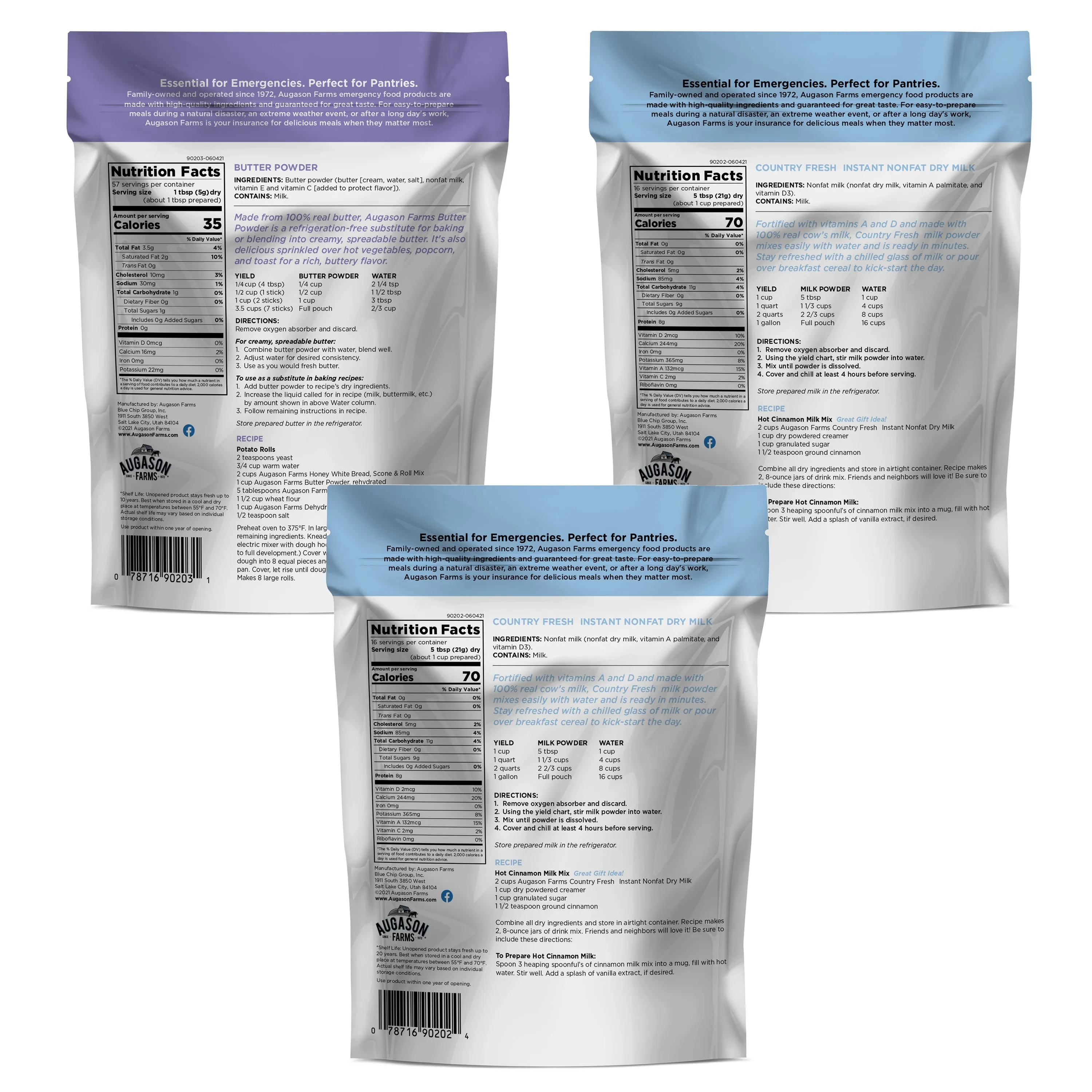 Dairy Essentials Pouches (3 Pack)
