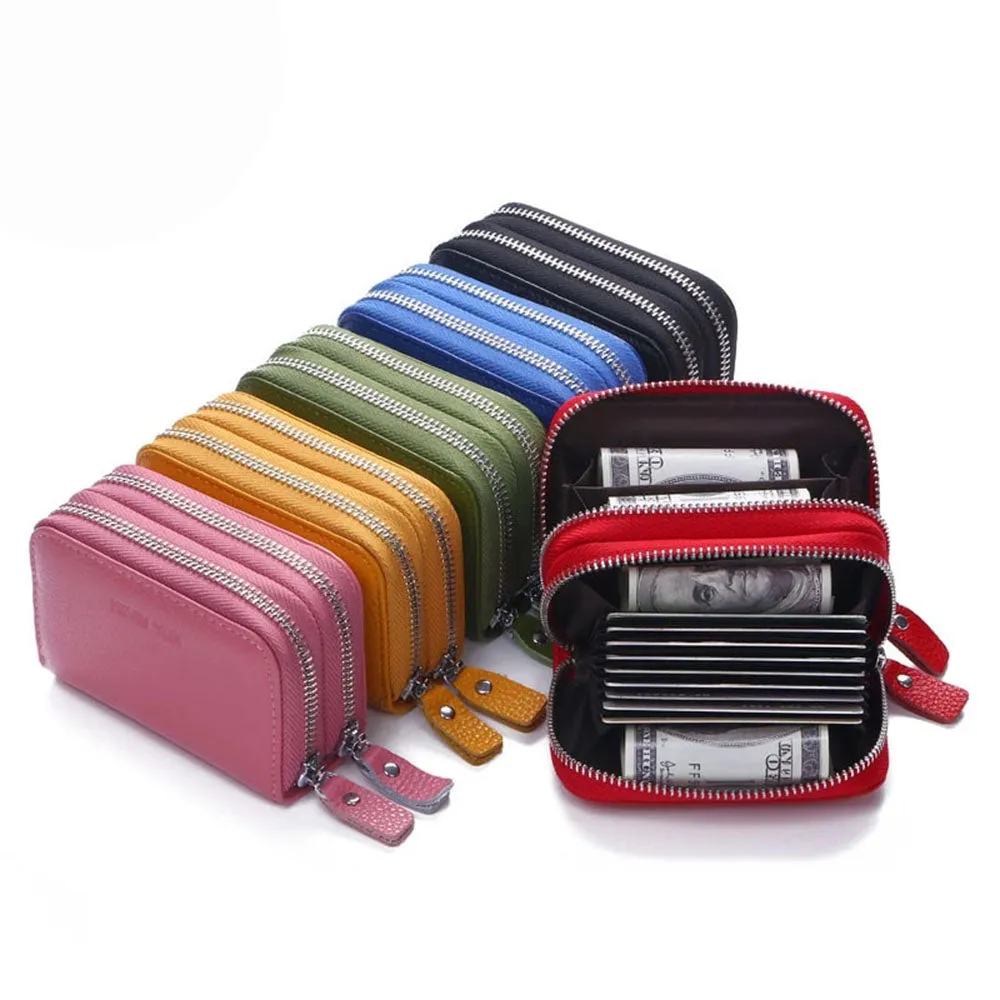 Deluxe Accordion Cardholder Wallet - Red
