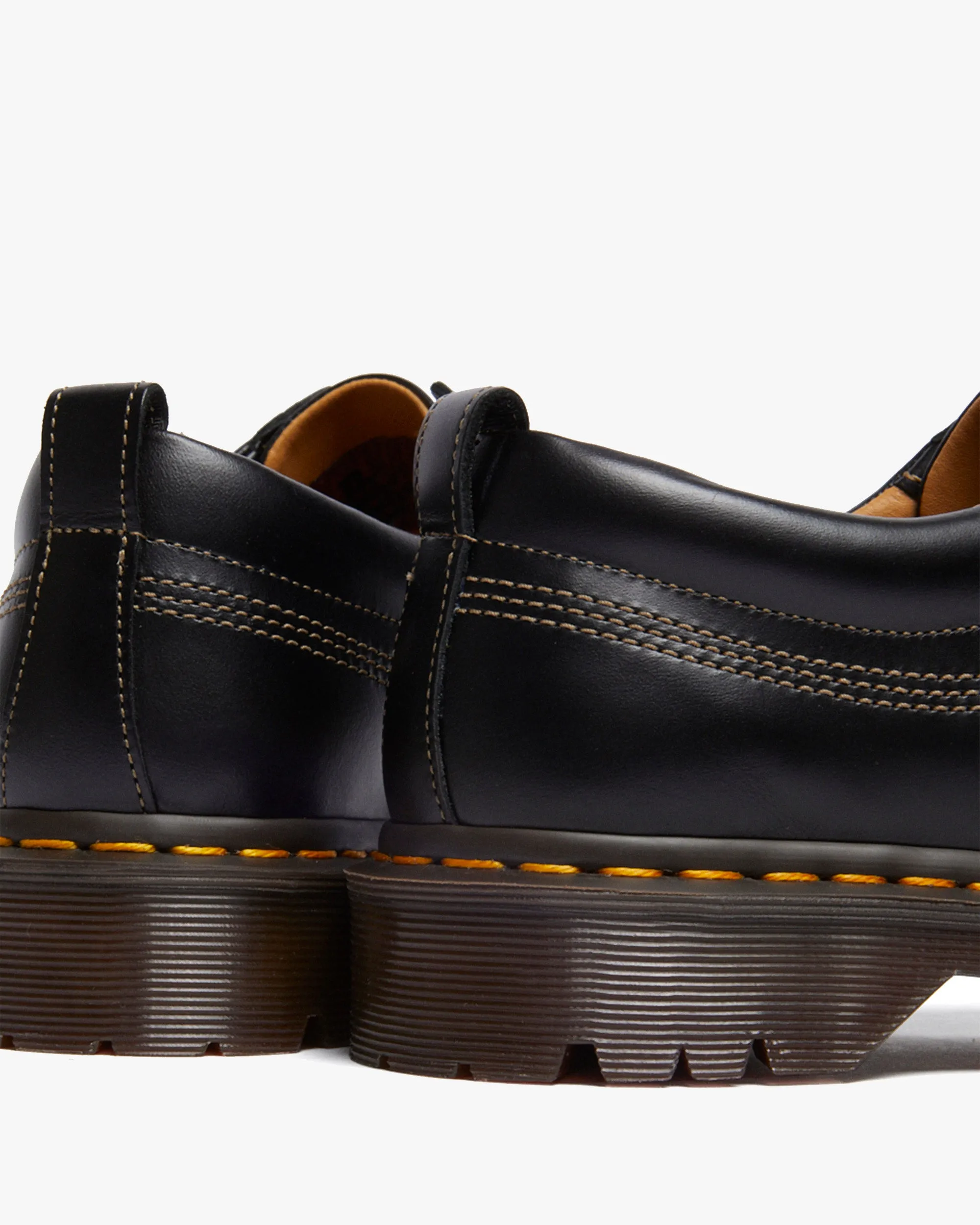 Dr Martens Archive Lowell 4-Eye Moc Toe Shoe - Black Analine Leather