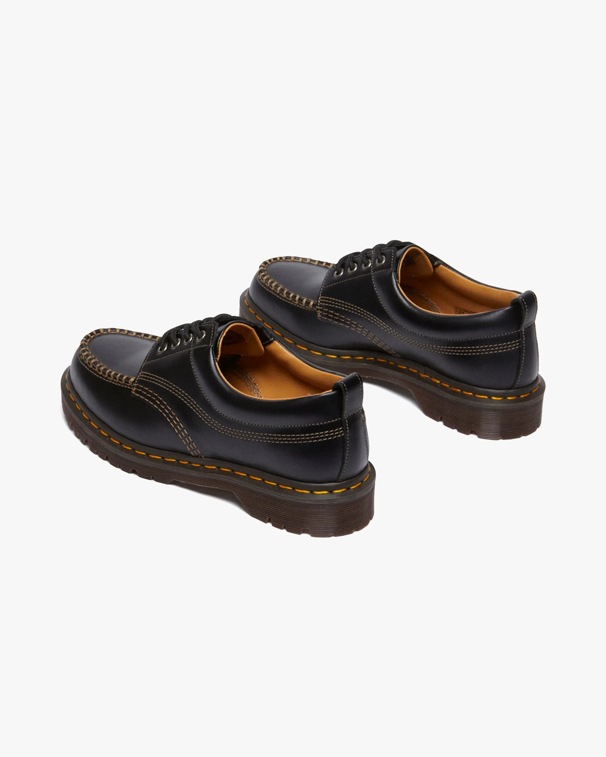 Dr Martens Archive Lowell 4-Eye Moc Toe Shoe - Black Analine Leather