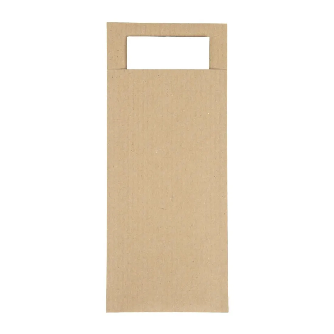 Europochette Brown Cutlery Pouch with White Napkin (Pack of 500) - CK235