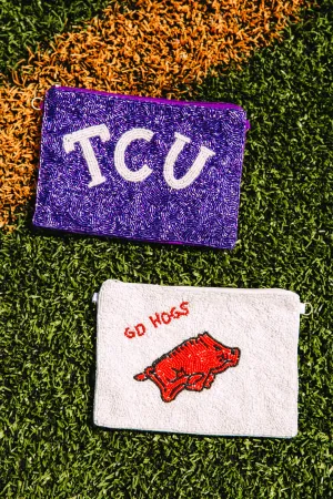 Game Day Beaded Pouch
