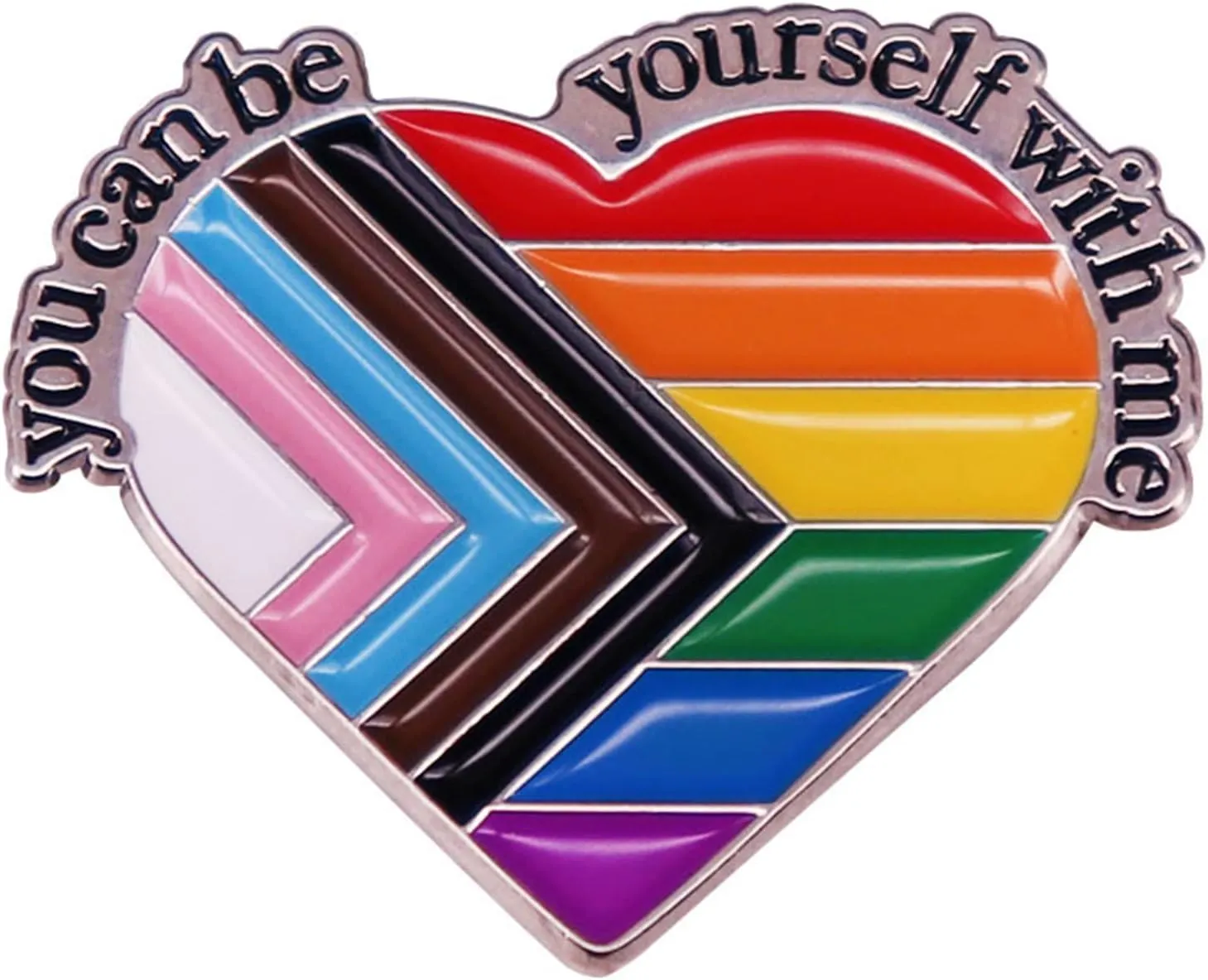 Gay Badge You Can Be Yourself with Me Enamel Pin Safe Space s Flag Brooch Pins for Backpacks Charm Jewelry Gift