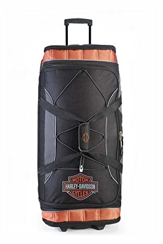 Harley-Davidson 32 Inch XL Super Organized Duffel, Wheeled Bag 99632-RUST/BLK