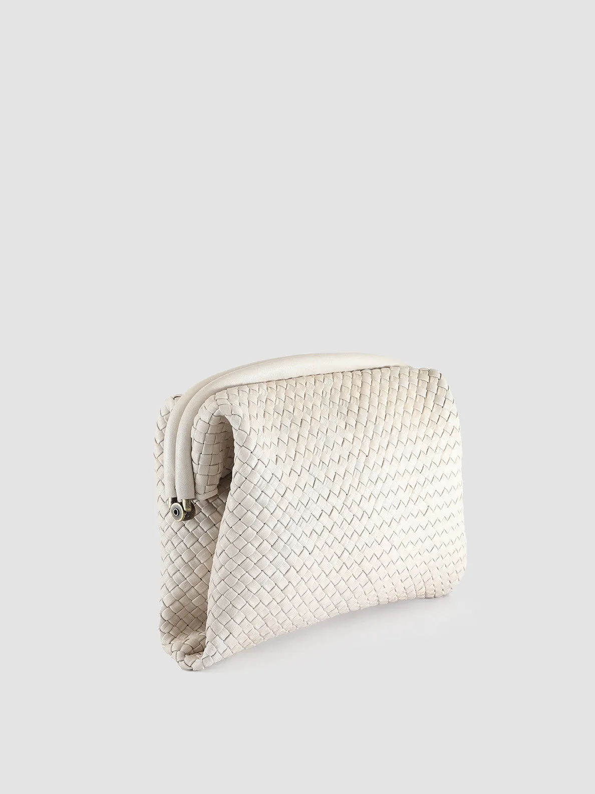 HELEN 11 Mignon - White Leather Clutch Bag