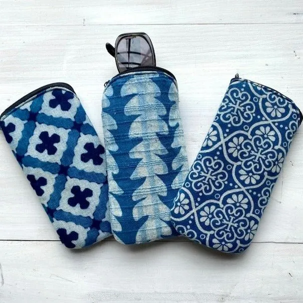 Indigo Cotton Pouches