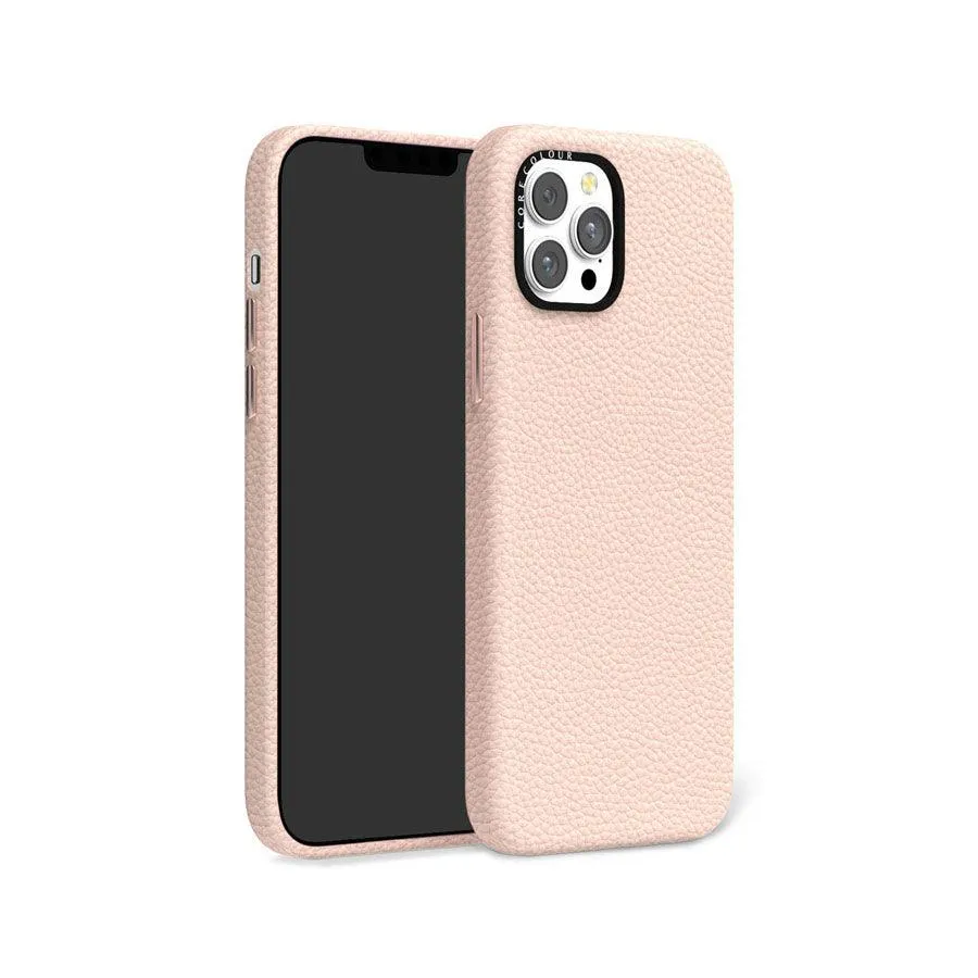 iPhone 12 Pro Pink Genuine Leather Phone Case