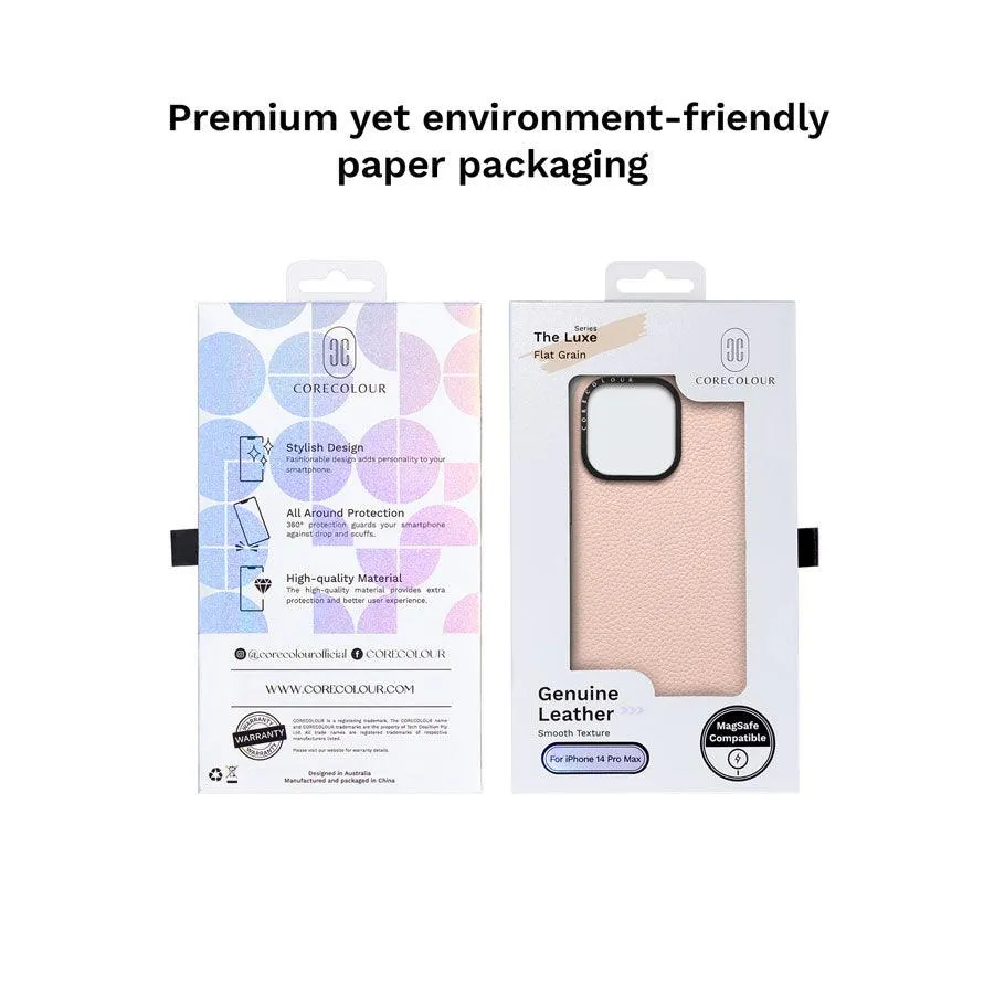 iPhone 12 Pro Pink Genuine Leather Phone Case