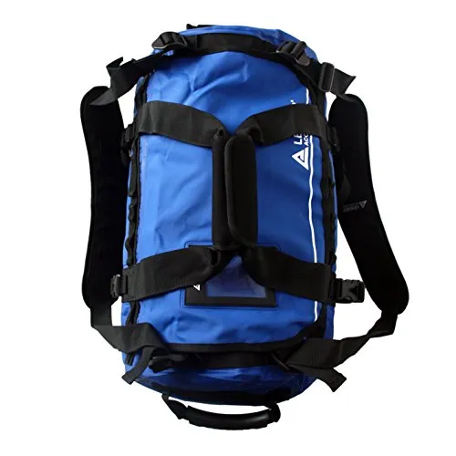Leader Accessories Deluxe Water Resistant PVC Tarpaulin Duffel Bag Backpack (Blue, 70L)
