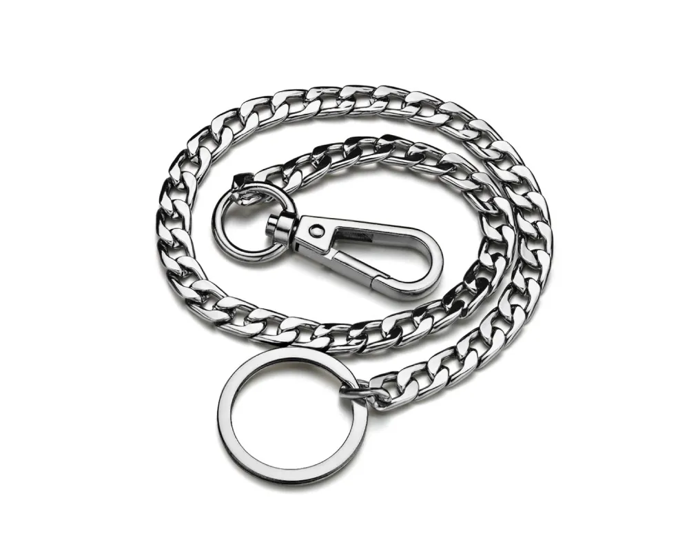 Metal Wallet Belt Chain - Silver