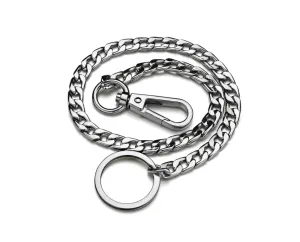 Metal Wallet Belt Chain - Silver