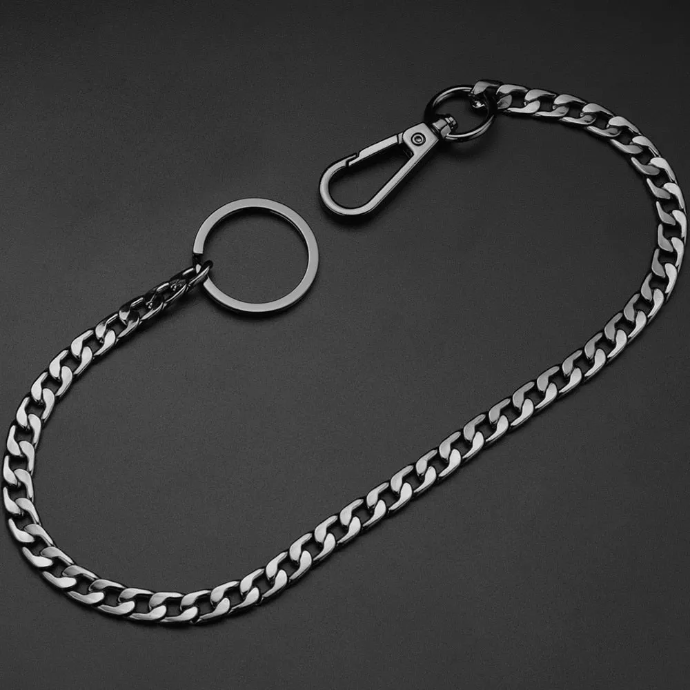 Metal Wallet Belt Chain - Silver