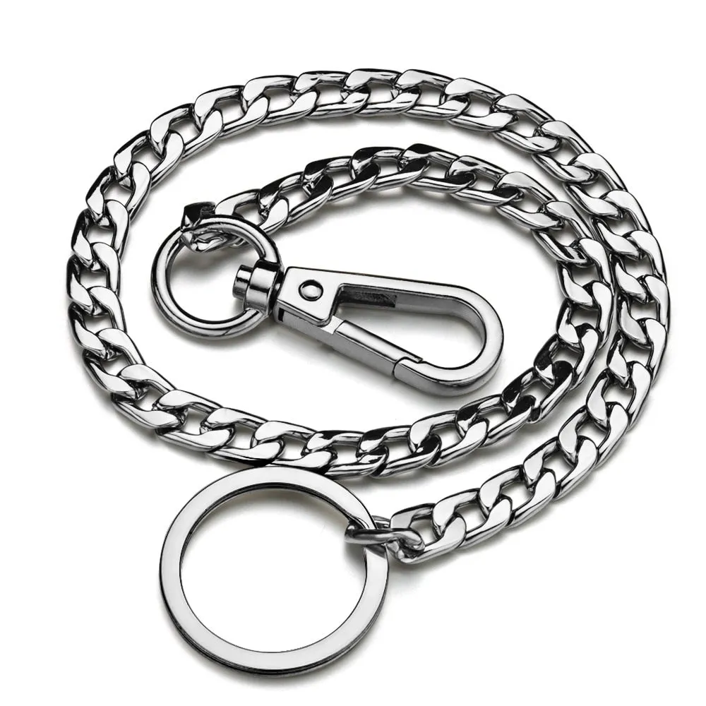 Metal Wallet Belt Chain - Silver