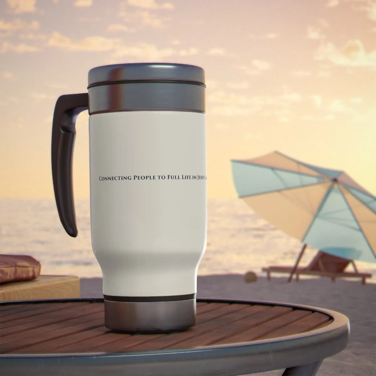 Mission & Vision Stainless Steel Travel Mug with Handle, 14oz - 2