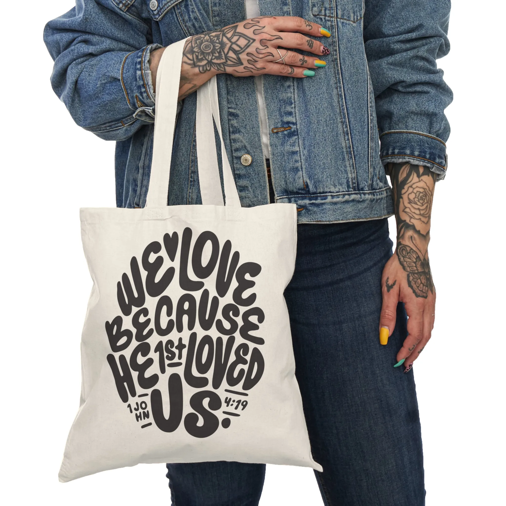 Natural Tote Bag - We Love