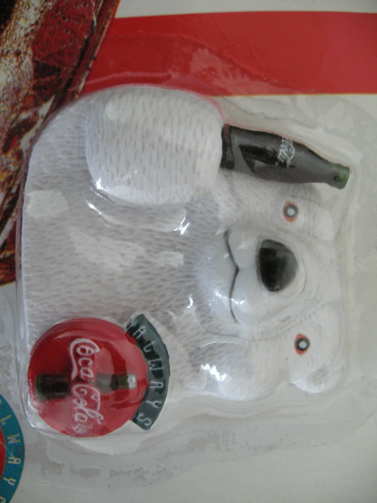 NEW Sealed Old 1995 COCA COLA COKE 3D WHITE POLAR BEAR MAGNET Ref Refrigerator Collectibles For Collectors