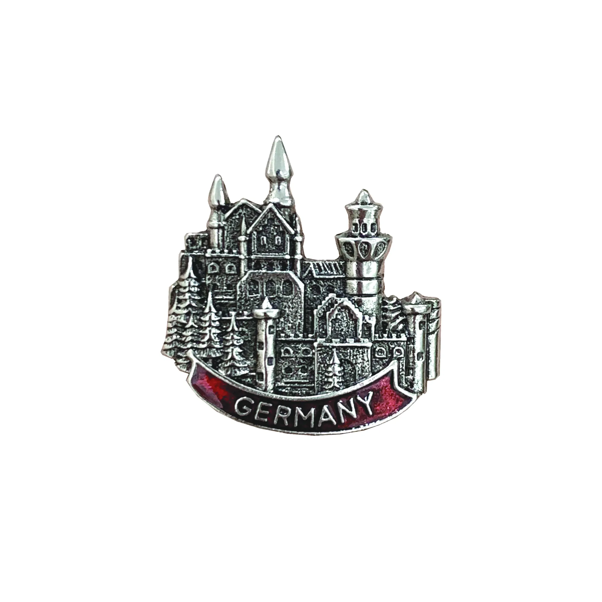 Oktoberfest German Metal Hat Pin Castle with "Germany" Banner