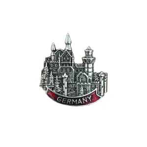 Oktoberfest German Metal Hat Pin Castle with "Germany" Banner