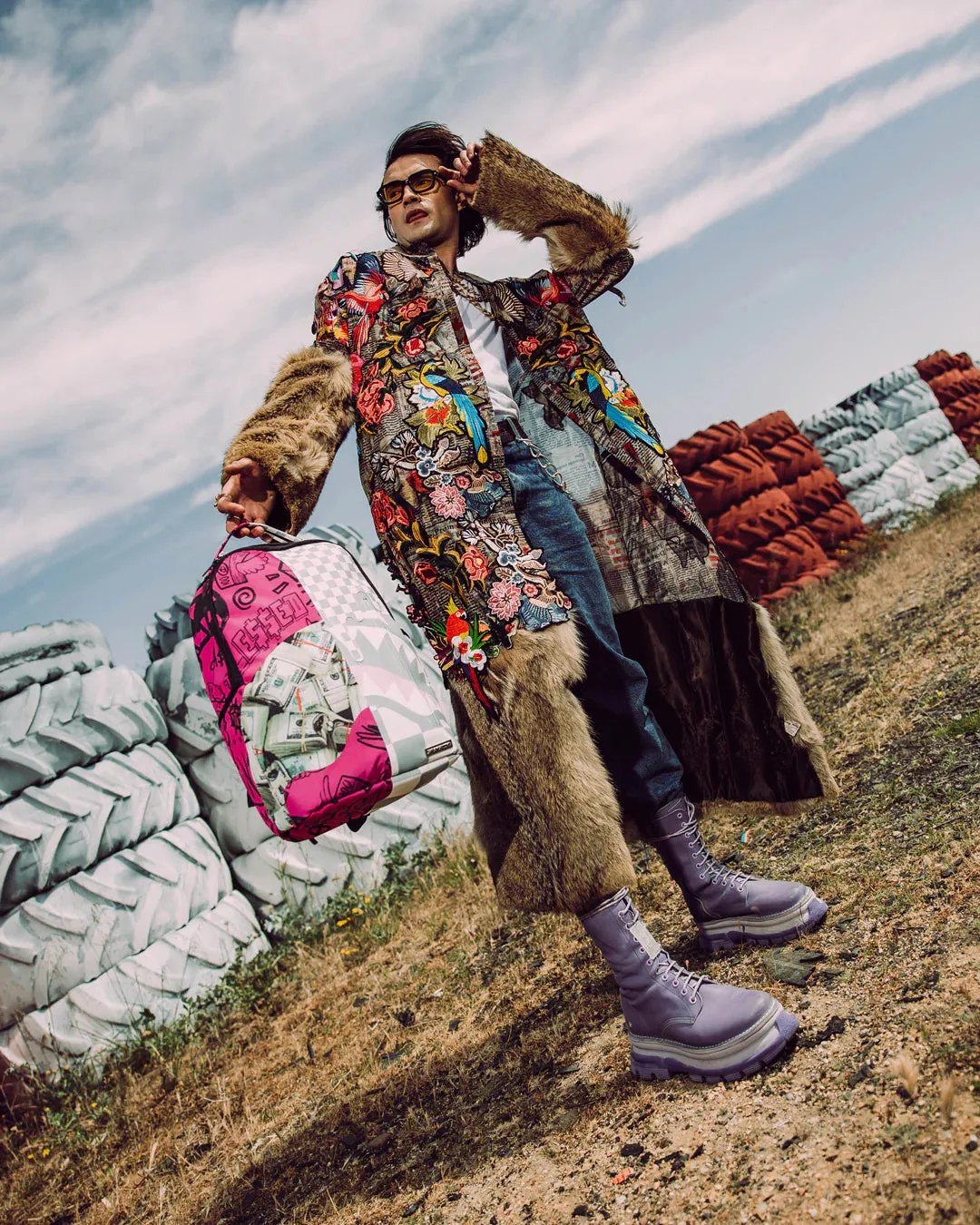 Pink And Camo Dlxsv Split Backpack
