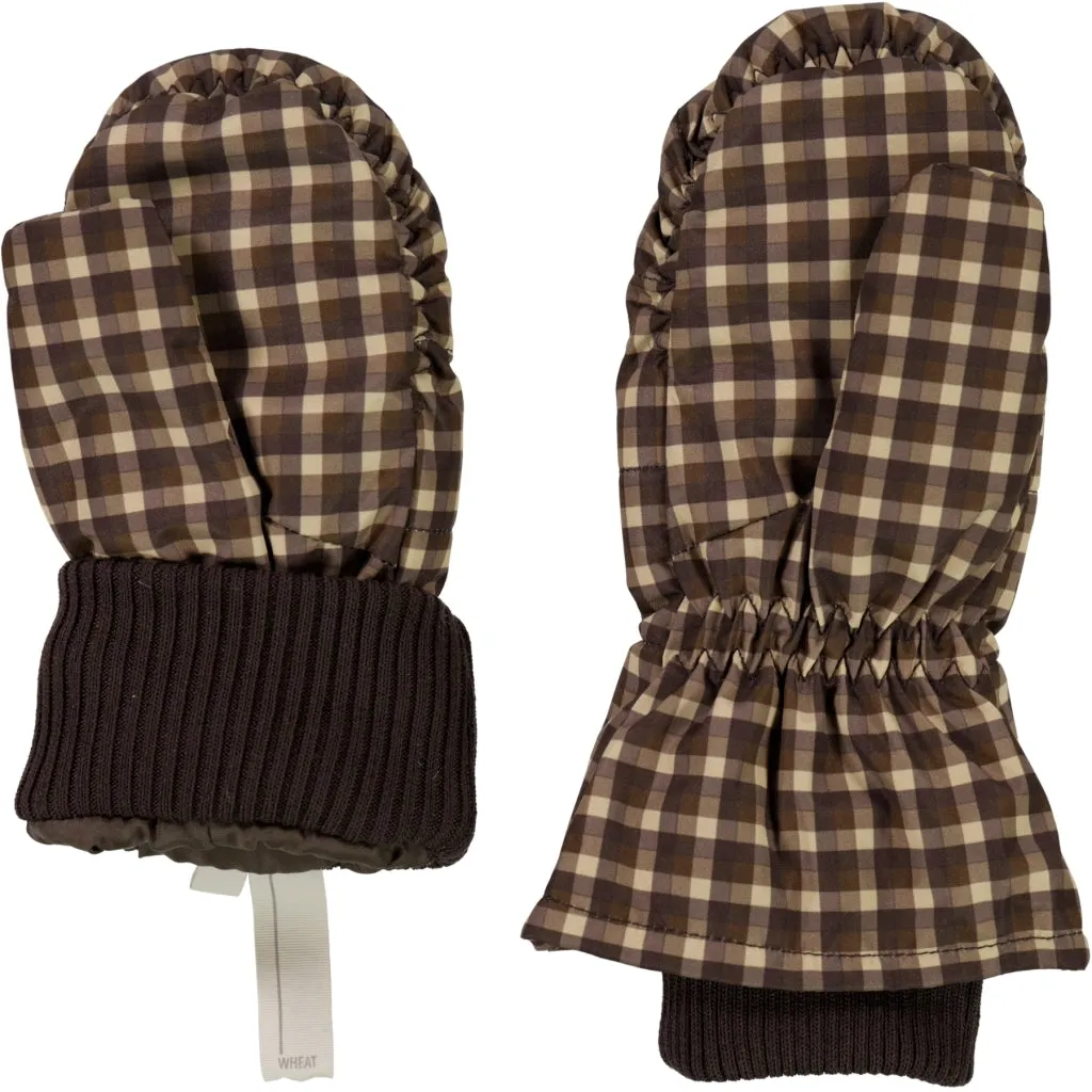 Puffer Mittens jazz - brown check