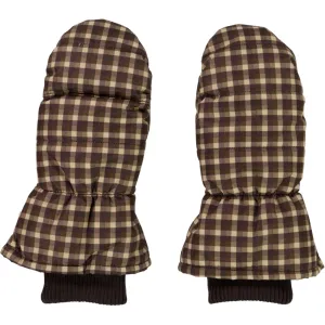 Puffer Mittens jazz - brown check