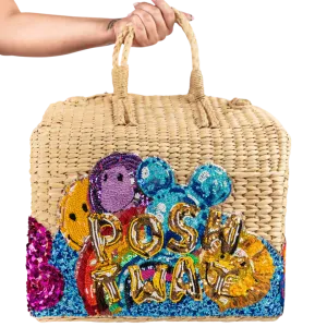 "Posh Twat" Seagrass Picnic Basket