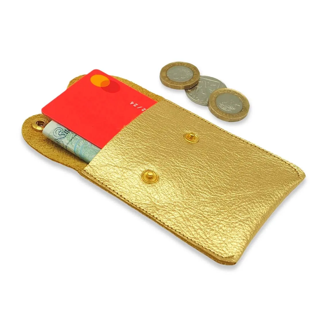 Rose Gold Metallic Boob Pouch: Leather Feminist Coin Purse: Rose Gold