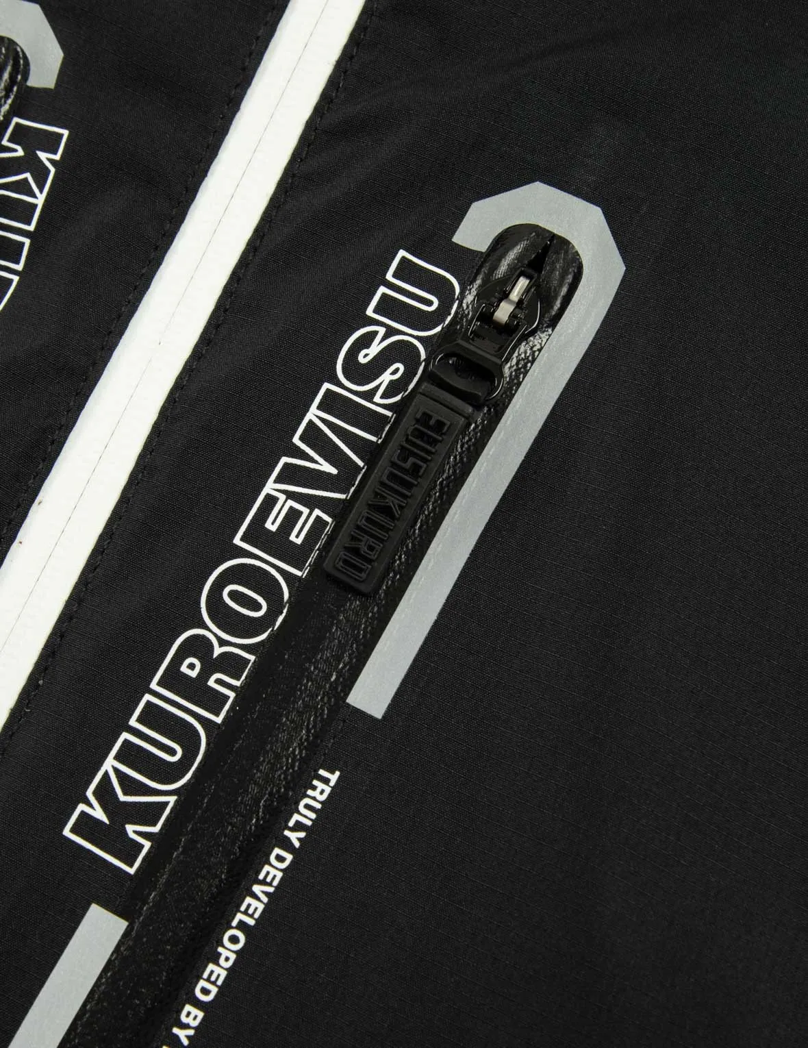 Seagull and Logo Print Slim Fit Windbreaker