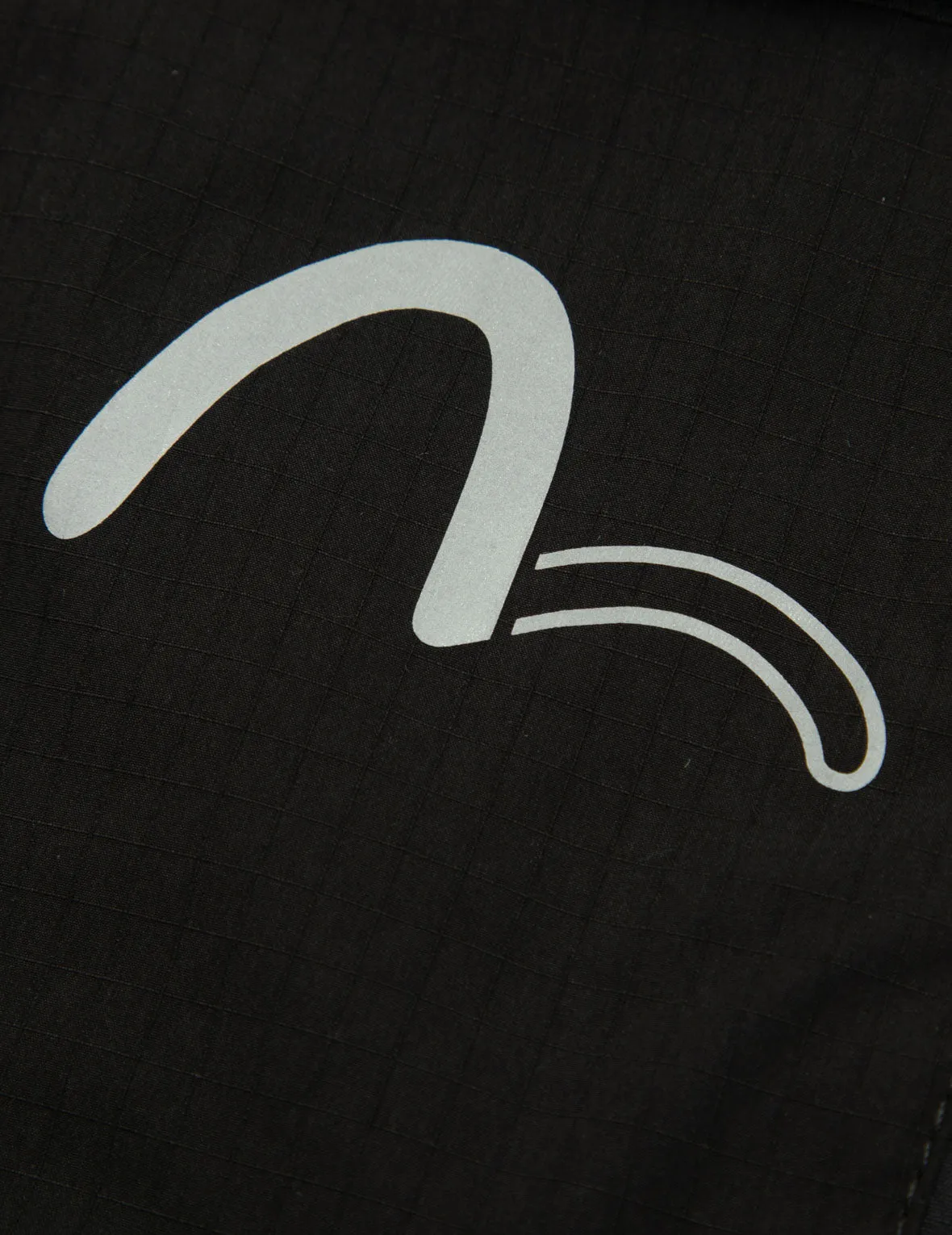 Seagull and Logo Print Slim Fit Windbreaker