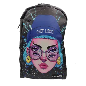 Smell Proof Premium Backpacks l BLUE HAT TRIPPY GIRL