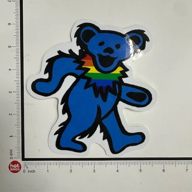 Sticker - Grateful Dead Bear - Blue Rainbow Neck