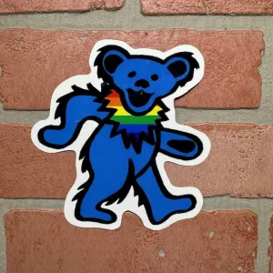 Sticker - Grateful Dead Bear - Blue Rainbow Neck