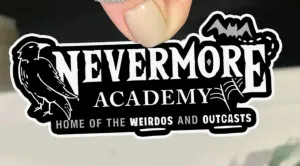 Sticker - Nevermore Academy Sticker, WATERPROOF Raven Decal