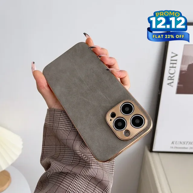 Suede Leather iPhone Case