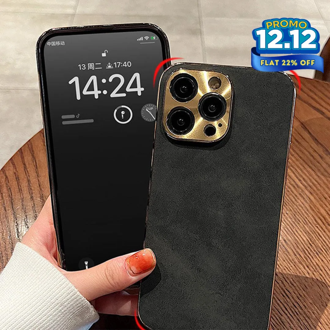 Suede Leather iPhone Case