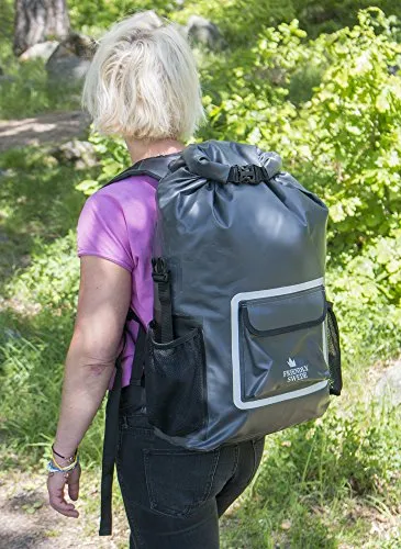 The Friendly Swede Waterproof Backpack Dry Bag 33L with Laptop Pocket, Roll Top Seal, Ergonomic