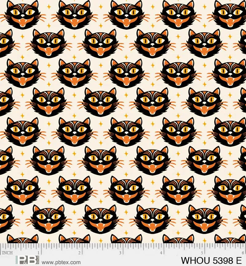 Witching Hour | One Way Black Cats | Heather Dutton for P&B Textiles