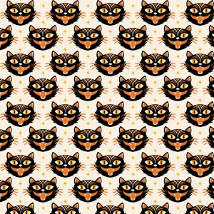 Witching Hour | One Way Black Cats | Heather Dutton for P&B Textiles