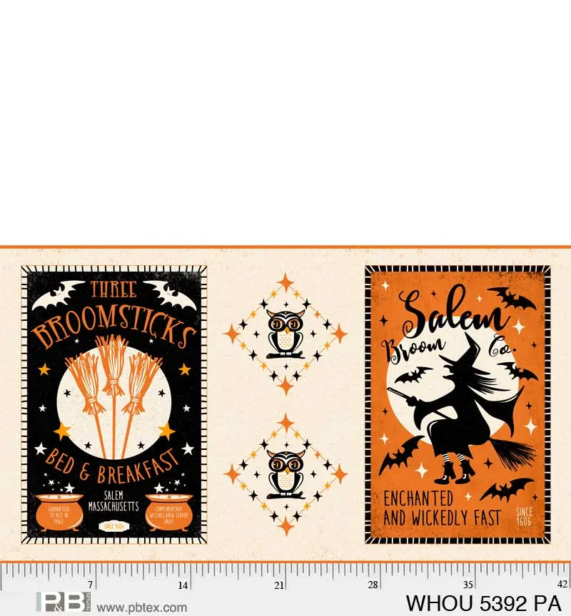 Witching Hour | Witchy Ad 24" Panel  | Heather Dutton for P&B Textiles