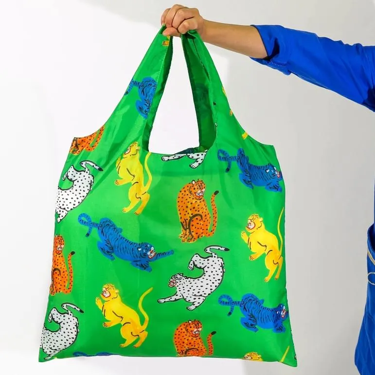 Yellow Owl Reusable Bag - Wild Cats